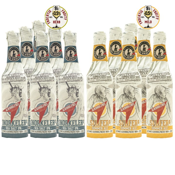 Insel Brauerei Snorkler Sea Salz Alkohol Frei and Surfer Alkohol Frei